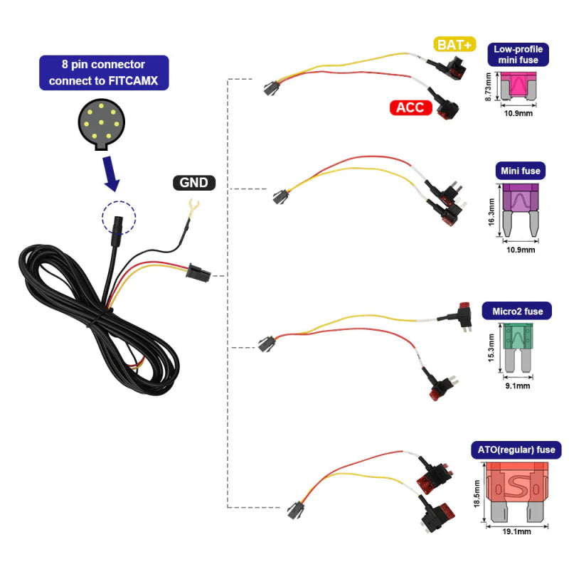 Fitcamx Fuse Box Kit - Fitcamx Dashcam